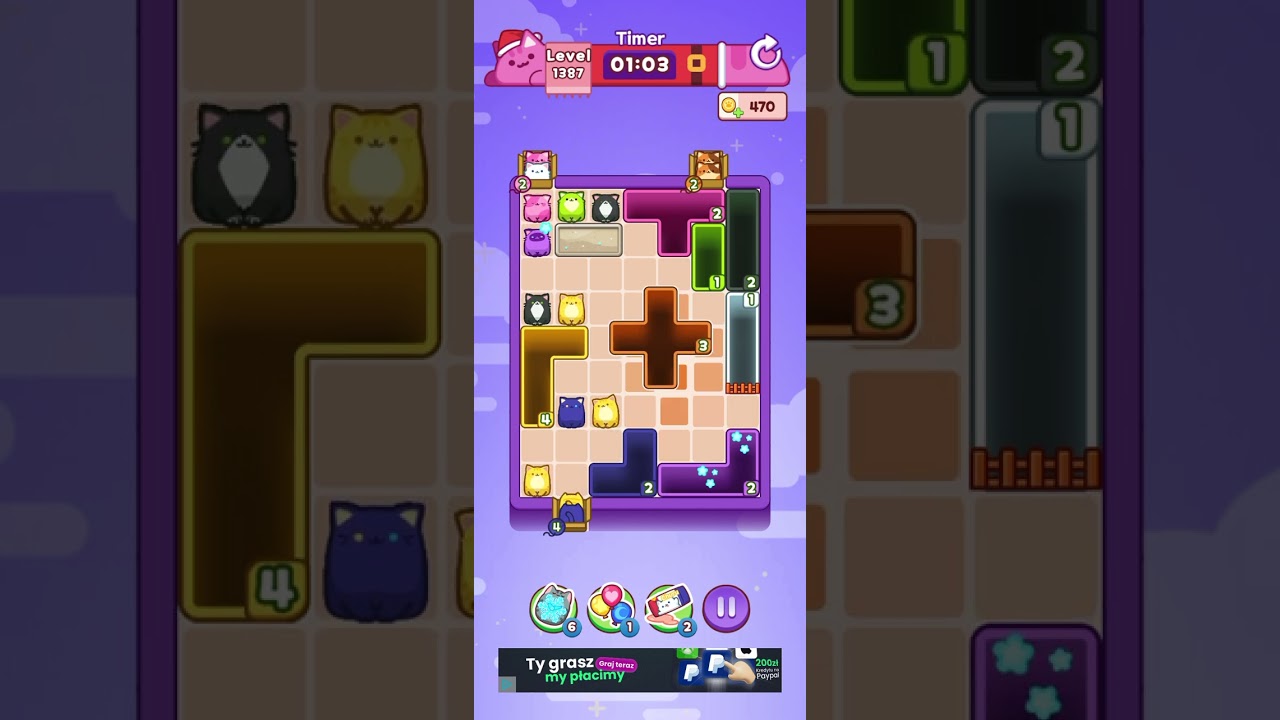 Drop the Cat Level 1387: Drop The Cat Level 1387